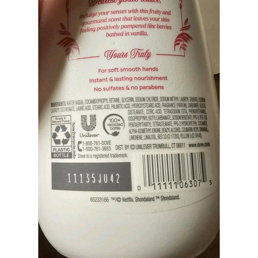 Dove x BRIDGERTON Raspberry Rendezvous HAND WASH 12 oz. NEW! LIMITED EDITION